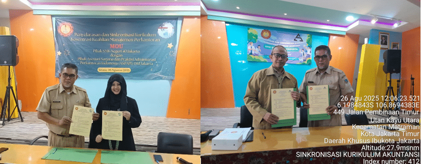 MoU dan Sinkronisasi Kurikulum Jurusan MP dengan ASPAPI dan Jurusan AK dengan KJA Sarwono Azhar